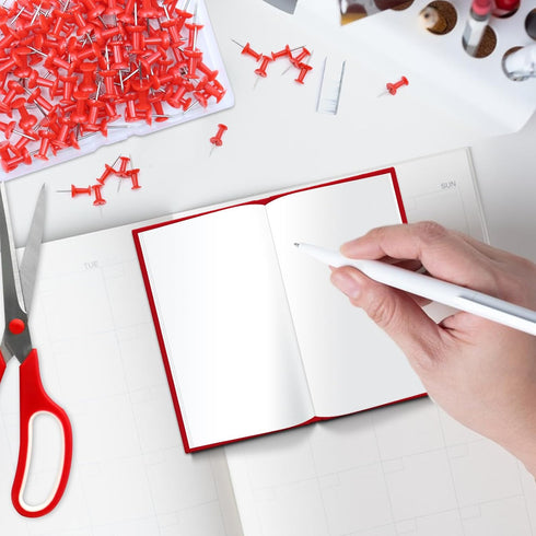UPIHO Red Office Supplies Set - Red Desk Accessories, Stapler, Tape Dispenser, Scissors, and More for Women
