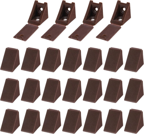 HARFINGTON 50pcs Plastic Corner Braces 17 x 20 x 20mm L-Shape 90