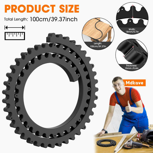 39Inch) Flexible Router Edge Guide,Router Templates for Woodworking,Flexible Curve Template for Precise Thread Border