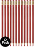 Manaloom Grading Checking Erasable Pencils, Pre-Sharpened #2 HB Red Pencils with Eraser Tops, 12-Pack
