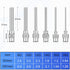 24 Pieces Dispensing Needle, 1 Inch Stainless Steel Blunt Tip Luer Connector Blunt Needles (8, 10, 12, 14, 16, 18 Gauge)