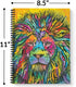 Softcover Lion Good Dean Russo Spiral Notebook/Journal, 8.5" x 11", 120 Wide Ruled Pages, Durable Gloss Laminated