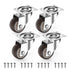 1 Inch Small Caster Wheels for Furniture, Low Profile Casters Set of 4, Total Capacity 90 Lbs