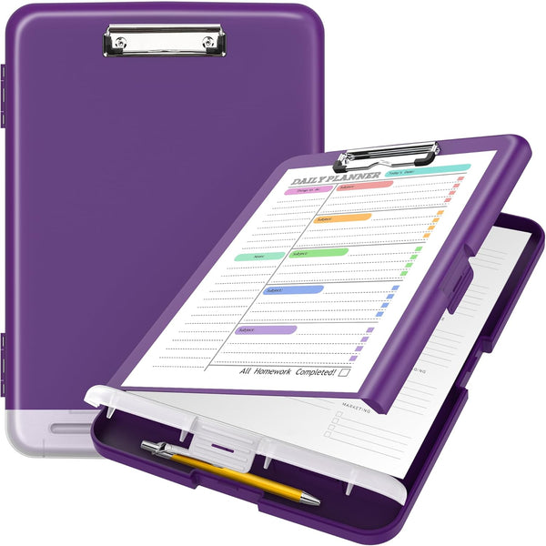 Sooez Clipboard with Storage, High Capacity Nursing Clipboards with Pen Holder, Heavy Duty Plastic Clipboard for