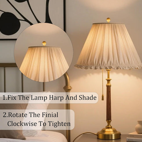 AUXBC 2PCS 1/4-27 Crystal Lamp Finials with Bronze Chrome Base, Thread Glass Ball Topper Decorative Cap for Table Floor
