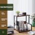 Office Desk Shelf Organizer, Wood Desktop Bookshelf Storage Rack, Stylish Vinyl Record Holder, Multi-functional for