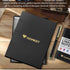Lined Pocket Notebook, Small Notebook with 1 Pen, 2 Pack, 400 Pages, Hardcover Leather Journal (3.5" x 5.7", Black)