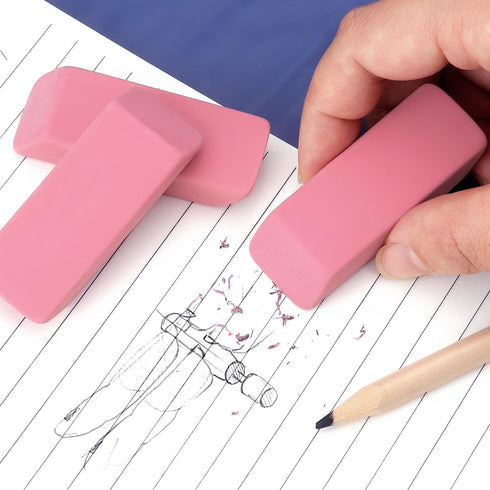 Tamaki Pink Pencil Erasers for Drawing, Large Artist Eraser, Pack of 6