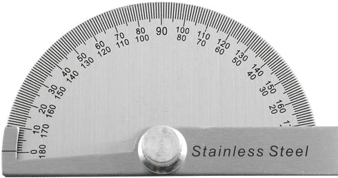 Stainless Steel 180 Degree Protractor Angle Finder Arm Rotary Measuring Ruler 10cm