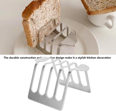 Commercial (F1) ZJchao Stainless Steel Toast Rack, Serving Toast Tray, Bread Rack, Bakery Racks Easy to Clean Vintage