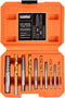 10-Piece Screw Extractor and Left Hand Drill Bit Set, Bolt Extractors for Removing Broken Studs, Bolts, Socket Screws,