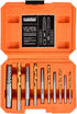 10-Piece Screw Extractor and Left Hand Drill Bit Set, Bolt Extractors for Removing Broken Studs, Bolts, Socket Screws,