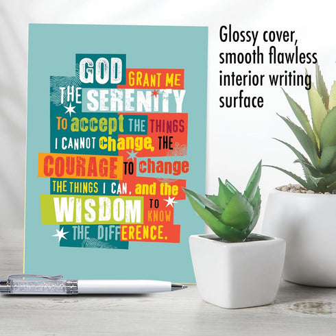 NobleWorks Recovery Greeting Card w/5 x 7 Inch Envelope, Serenity Sobriety Prayer (1 Card)