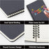 EUSOAR College Ruled Notebooks, 6 Packs 5.5" x 8.3", 120 Pages Grey A5 Spiral Notebook Set