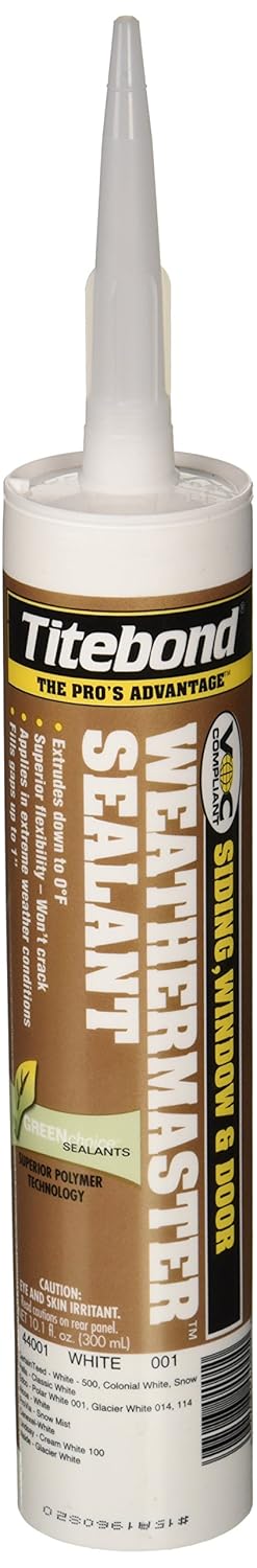 Titebond 44001 Franklin Weather master Premium Polymer Sealant, 10.1 Oz, Liquid Cartridge, White