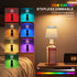 Dimmable(RGB 1pc) Wireless Bottle Lamp,Small Bedside Table Lamp,RGB LED Bottle Light with Remote White Gray