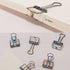 LiQunSweet Colorful Metal Skeleton Frame Binder Clips, 10 Pcs, 0.75 Inch, Hollow Wire Paper Clip