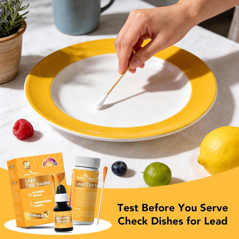 30 30Second #EZLT-S:30(REAGENT-12ML) Easy@Home Lead Test Kit with Vinegar Rapid Swabs with Results Surface Lead Screen