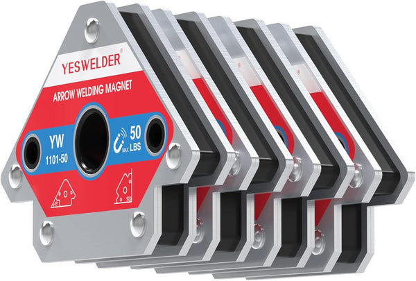 YESWELDER 50 LB Welding Magnet, 4 Pieces Magnetic Welding Holder with 50 LBS Holding Power, Welding Accessories