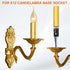 3 1.75" 3 E12 Bulb PATIKIL Pcs Tall Candle Covers Sleeves, Pcs Metal Chandelier Socket Sleeves with Insulation Heat