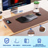 Wireless Charging Desk Mat with Desk Pad, Large Mouse Pad for Desktop Charging, Waterproof Leather Non-Slip Protector