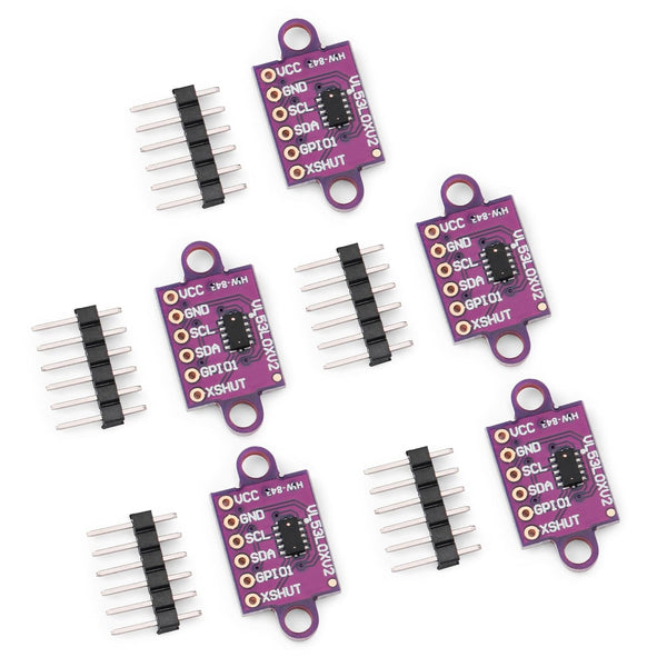Qoroos 5Pcs VL53L0X Time-of-Flight (ToF) 940nm Laser Ranging Sensor Breakout GY-VL53L0XV2 Distance Measurement