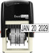 ExcelMark 7820 Self-Inking Rubber Date Stamp - Great for Shipping, Receiving, Expiration Dates (Black Ink)