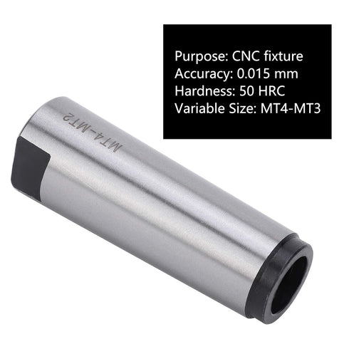 MT4 to MT2 Morse Taper Drill Sleeve Reducing Adapter High Speed Steel Material High Hardness Wear Resistance for Lathe Milling Industrial CNC Fixture Tool