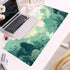 Cute Pastel Mint Green Forest Sage Desk Mat, Aesthetic Sunrise Anime Large Gaming Mouse Pad XL, 31.5"x11.8" with