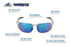 Bullhead Safety Swordfish Safety Glasses with Anti Fog Lenses, ANSI Z87+, Blue Light Glasses with UV Light Protection and Anti-Scratch Coating, Green Mirror Lenses, Crystal Clear Frame