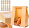 50 Pack Paper Bakery Bread Bags for Homemade Bread, Sourdough Bag with