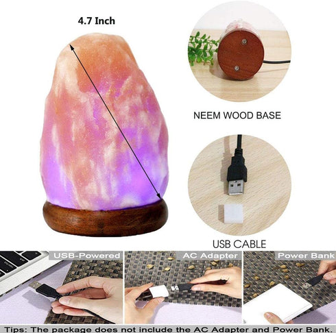 16 Dimmable MINGRI Himalayan Salt Lamp Night Light Rock Colors Changing Updated,USB Remote Control Natural Rock Lamp
