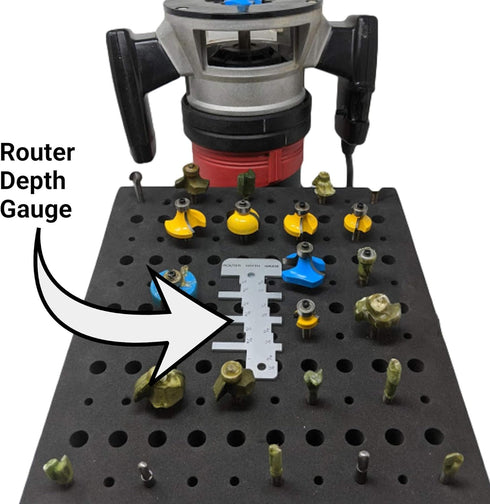 TOFL Router Depth Gauge – Easy Bit Depth Measuring Tool for Woodworking and DIY Projects