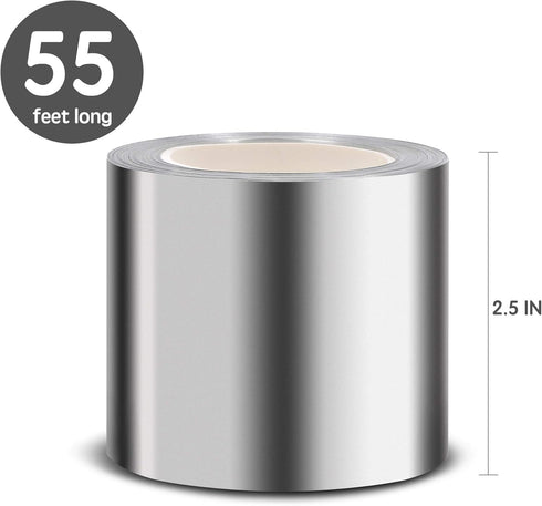 Zinc Metal Strip for Roof and Garden - 55 Feet x 2.5 Inches to Prevent Roofing Stains