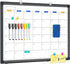 TRIPOLLO Dry Erase Calendar Whiteboard for Wall, 24" x 18" Magnetic Monthly Calendar with Black Aluminum Frame