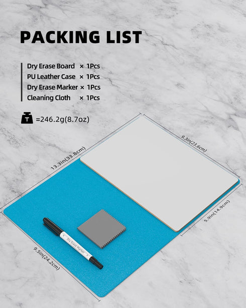 Small Dry Erase Board with Stand for Desk - Portable Reusable Desktop Notepad, 9.5 * 6.6in Memo White Board, Office