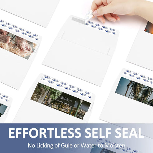 ValBox A6 Envelopes Self Seal, 6.5 x 4.75" White Kraft Paper for 4x6 Cards, Photos, Invitations, Pack of 200