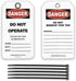 40 Lockout Tagout Tags with 40 Zip Ties, Anti Static, Do Not Operate Tags, OSHA Compliant, Tear Resistant & Weatherproof