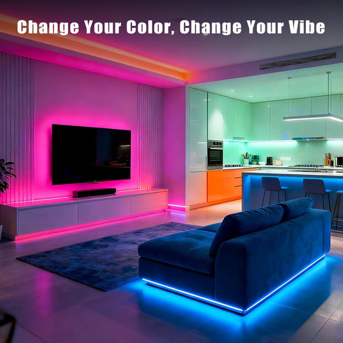 150ft DAYBETTER Smart RGB Led Strip Lights, Led Lights for Bedroom with App Control, Multicolor Changing Led Light