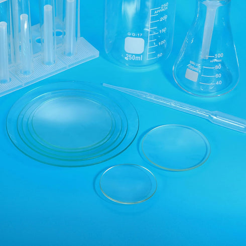 PATIKIL 6 Packs 60 mm Diameter Watch Glass, Beaker Cover with Smooth Edges Chamfered Arc for Laboratory, Transparent