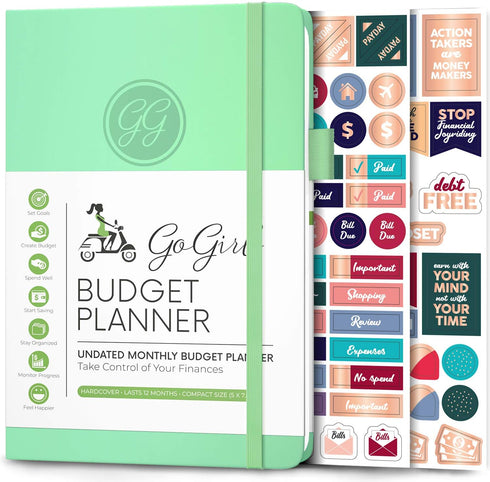 GoGirl Budget Planner Monthly Financial Planner Organizer Budget Book. Expense Tracker Notebook