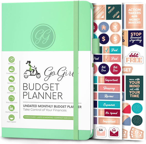GoGirl Budget Planner Monthly Financial Planner Organizer Budget Book. Expense Tracker Notebook