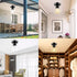 5.91 Inch Closet (E26 Bulb) Industrial Semi Flush Mount Ceiling Light, Clear Glass Ceiling Lamp Shade, Matte Black
