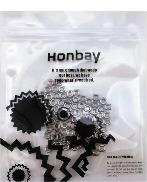 Honbay 100pcs 304 Stainless Steel M3 Square Nuts