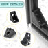 30 Set Black 2020 Series Aluminum Extrusion Profile Connector, Includes 1 Wrench, 30 Corner Brackets, 60 T-Slot Nuts &