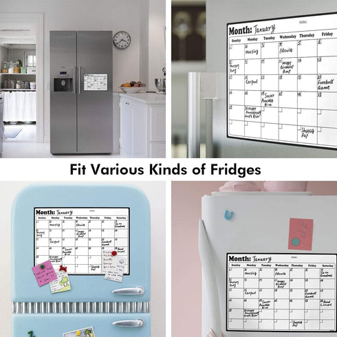 Magnetic Dry Erase Fridge Calendar Whiteboard for Refrigerator Planners, 16.9 Inches x 11.8 Inches