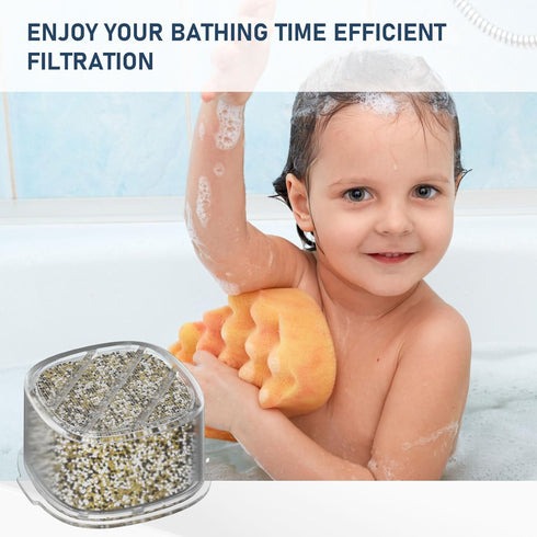 Varycony 2 Pack Baby Bath Tub Filter Device Cartridge Compatible with All Canopy Bath Tub Showerheads, Water Softener
