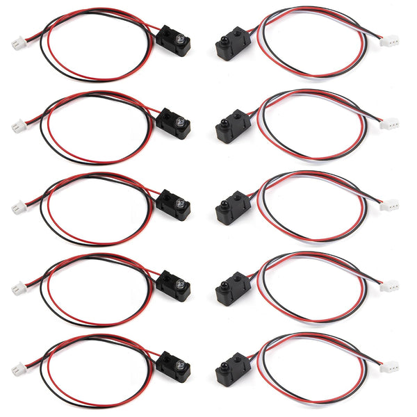 Starry 5Pcs IR Break Beam Sensor LEDs Counting Module Distance Sensor Split 5MM