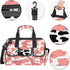 Mularoka Backpack 14.8 Inch Milk Cow Tattoo Tool Bag Multi Pockets Wide Mouth Tool Pouch For Men Women Waterproof Soft