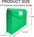 CHEPULA B4 Plastic File Wallet Envelope, Expanding Document Organizer with Snap Closure & Label Pocket, Clear